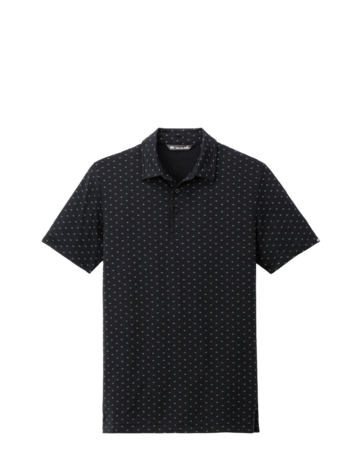 Model wearing a TM1MY403 TravisMathew Oceanside Geo Polo